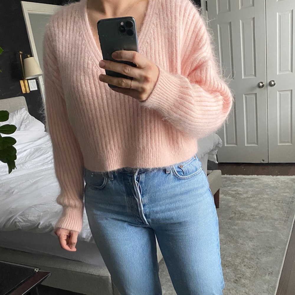 3.1 Phillip Lim Cropped V-Neck Sweater